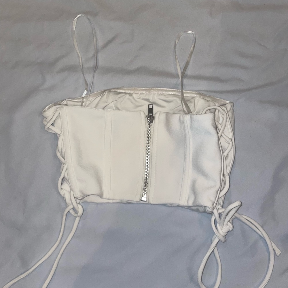 princess polly white bustier corset top